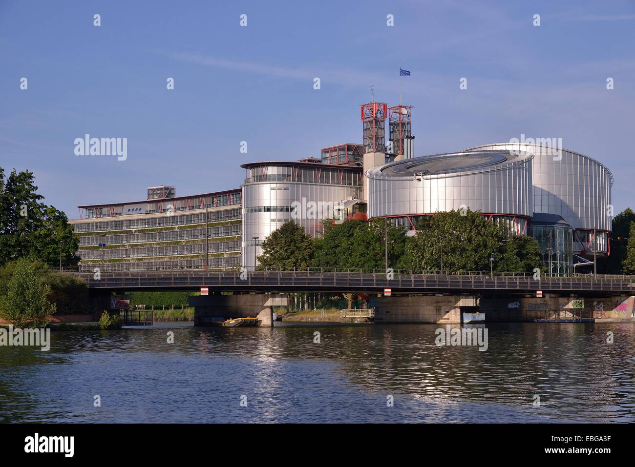 Buildings of the European Court of Human Rights, Strasbourg, Département Bas-Rhin, Alsace, France Stock Photo