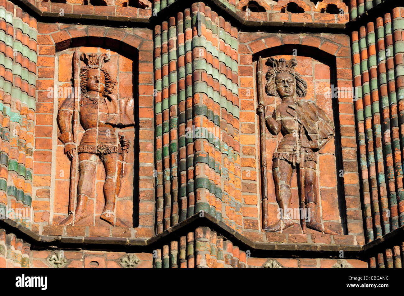 Old Town Hall, facade in the Brick Gothic style, historic center, Hannover, Lower Saxony, Germany Stock Photo
