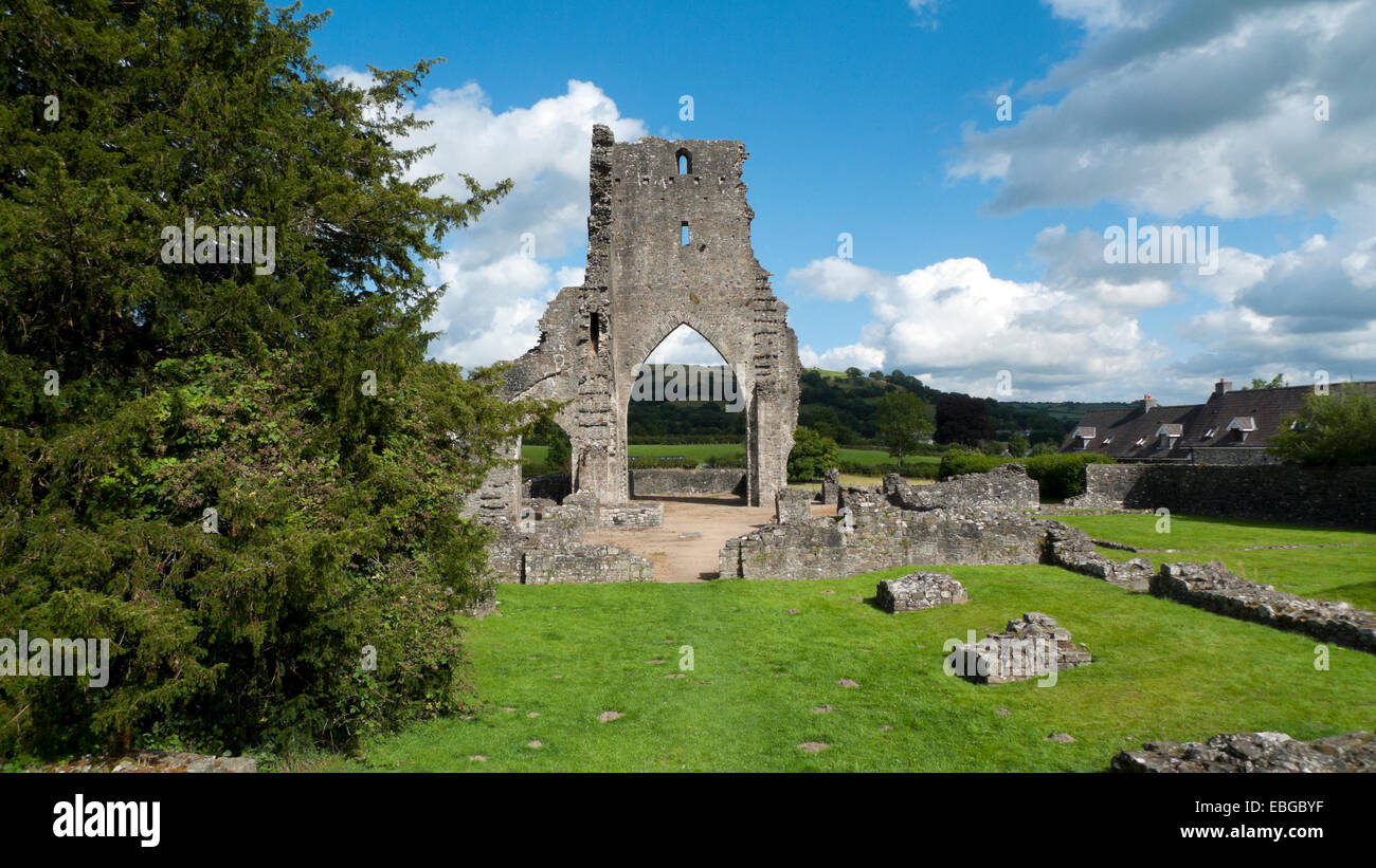 Talley Abbey in landscape and summer sunshine n Carmarthenshire Wales, UK   KATHY DEWITT Stock Photo