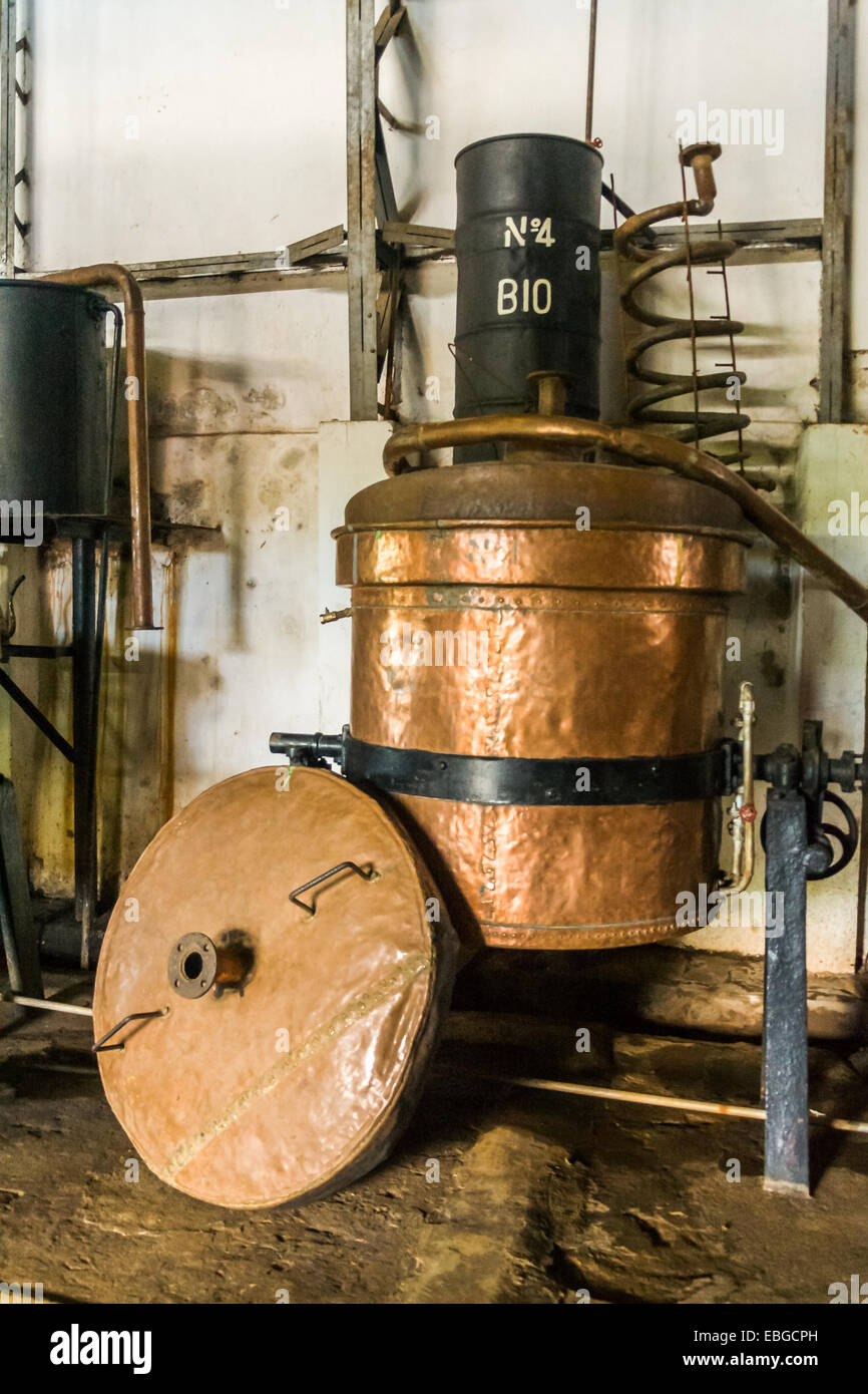 Distillery of essential oil in Nosy Be, Madagascar Stock Photo