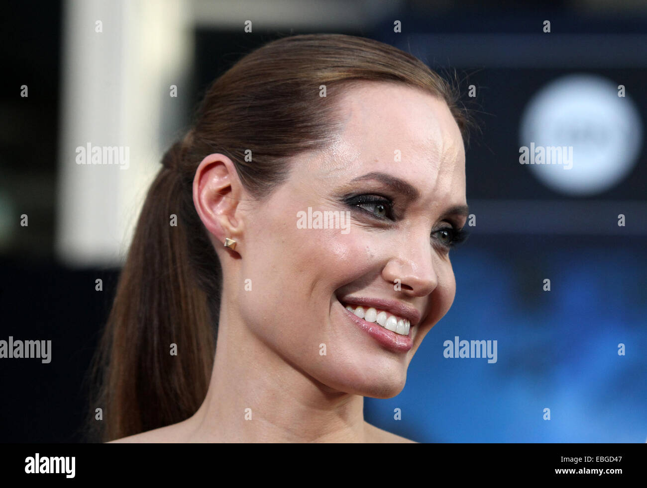 MALEFICENT Hollywood Premiere  Featuring: Angelina Jolie Where: Los Angeles, California, United States When: 28 May 2014 Stock Photo