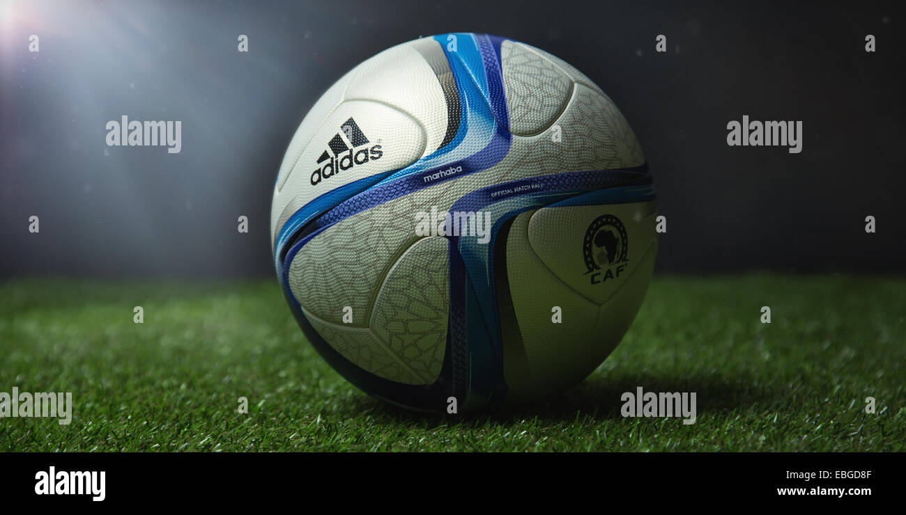 Adidas Marhaba, official match ball for the FIFA Africa Cup 2015 Stock Photo