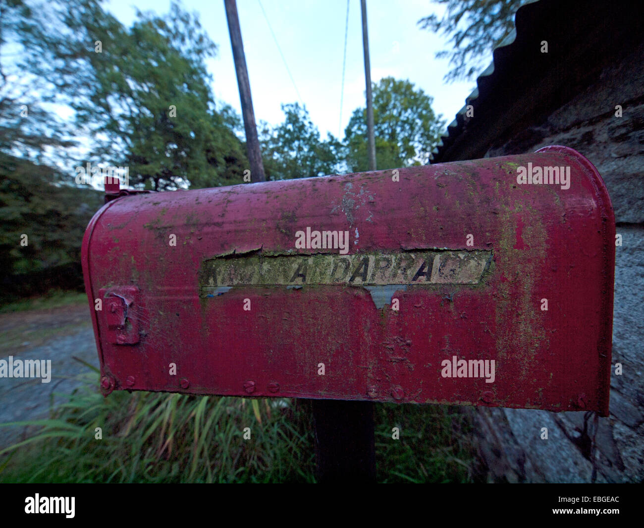 A letter box in rural Ireland Stock Photo