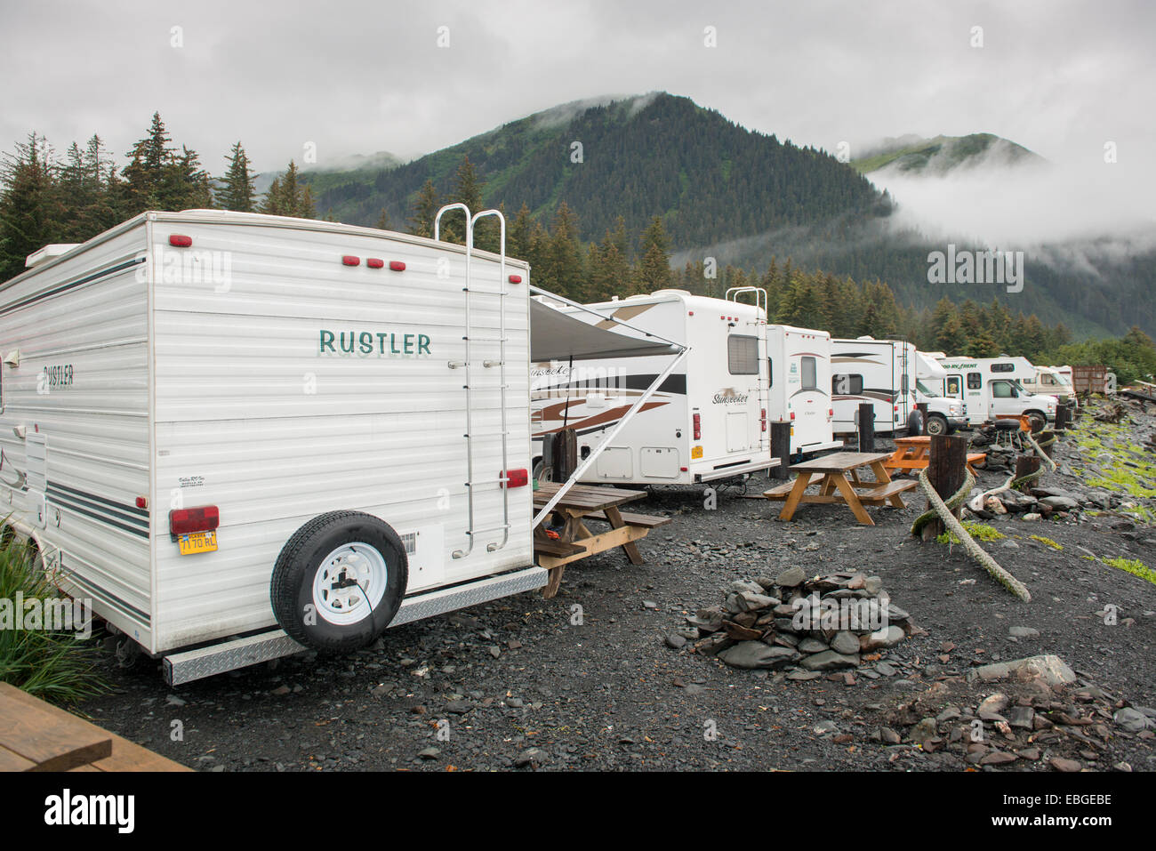 RV park in Seward, Alaska Stock Photo Alamy