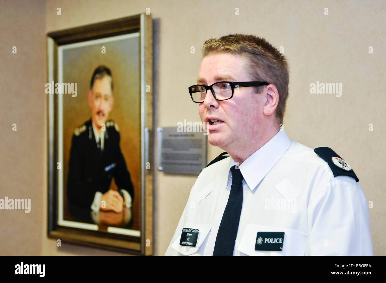 Belfast, Northern Ireland. 1st Dec, 2014. - ACC Will Kerr from the PSNI gives a press conference. Credit:  Stephen Barnes/Alamy Live News Stock Photo