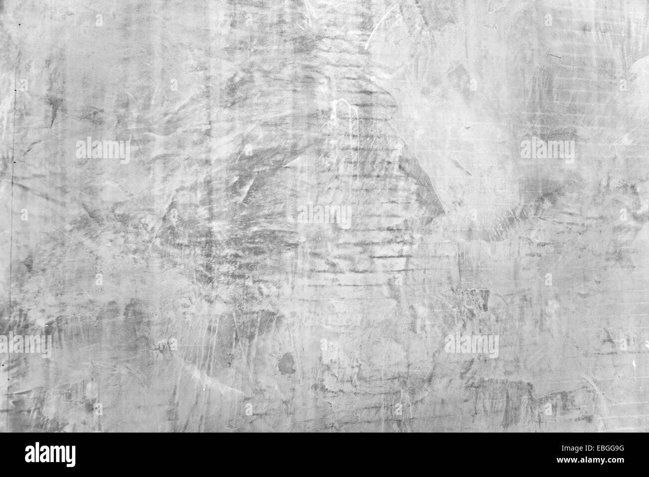 Texture of raugh plastered wall with grey cement plaster - stucco. Stock Photo