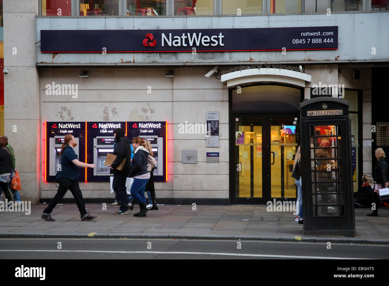 NatWest Bank Strand Branch London UK Stock Photo