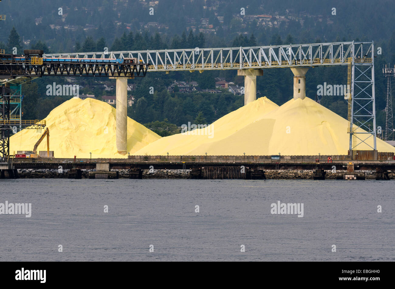sulfur mine in Vancouver Canada Stock Photo