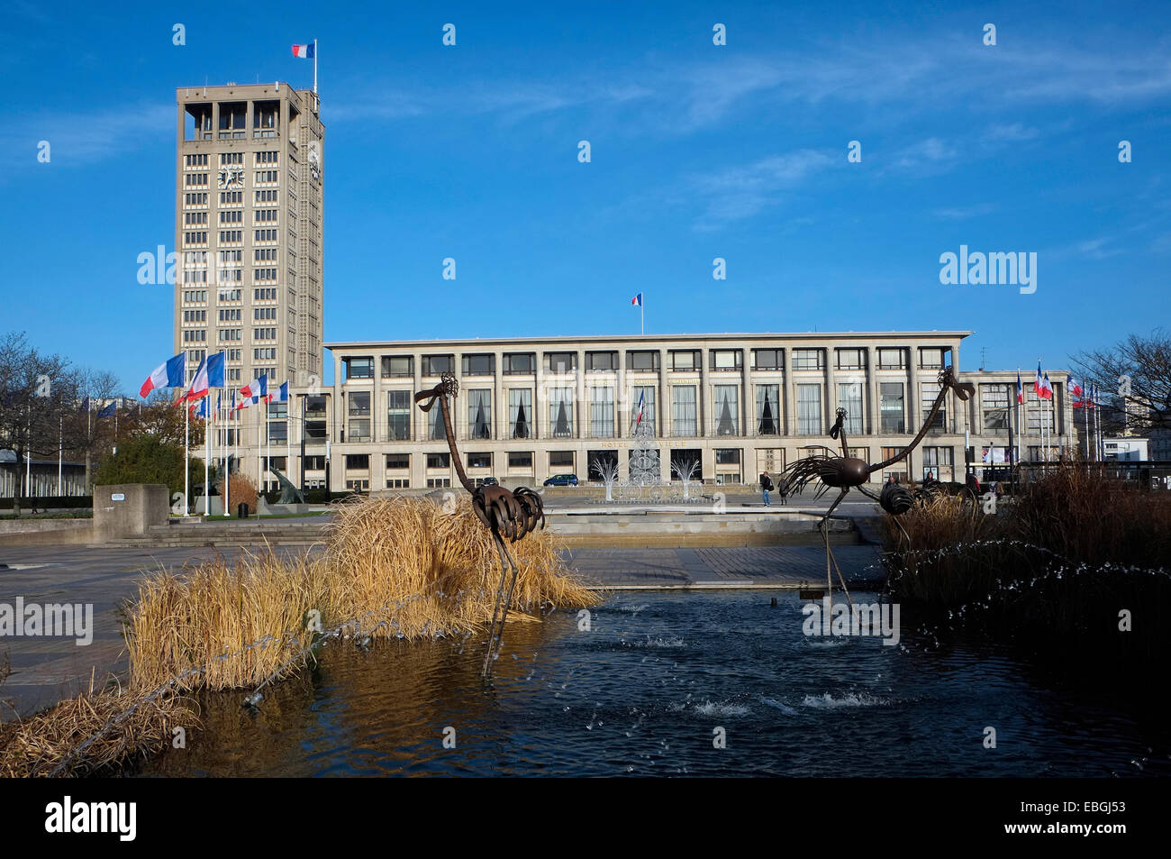 mayor's office building, le havre, normandy, france Stock Photo