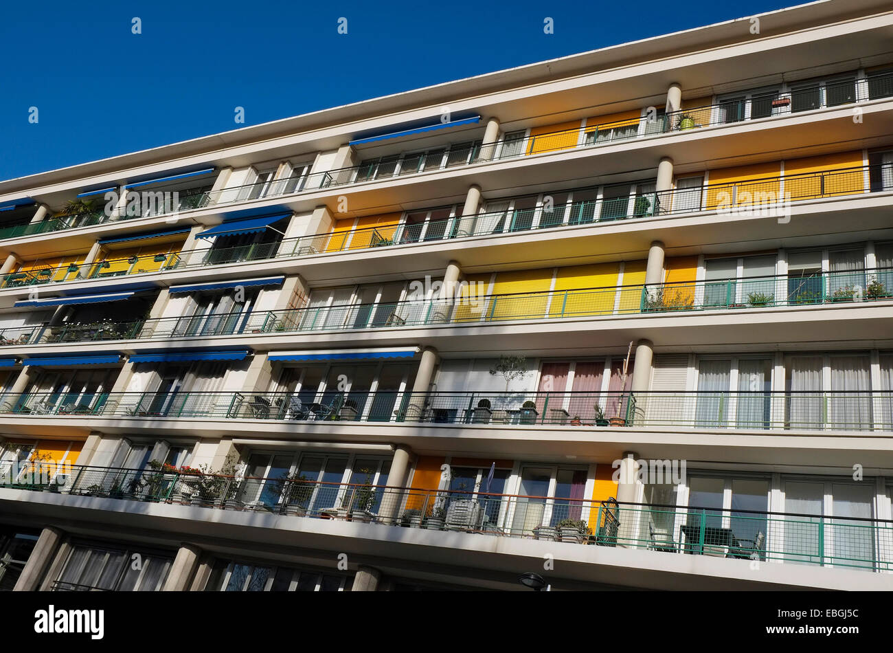 apartment building, le havre, normandy, france Stock Photo Alamy