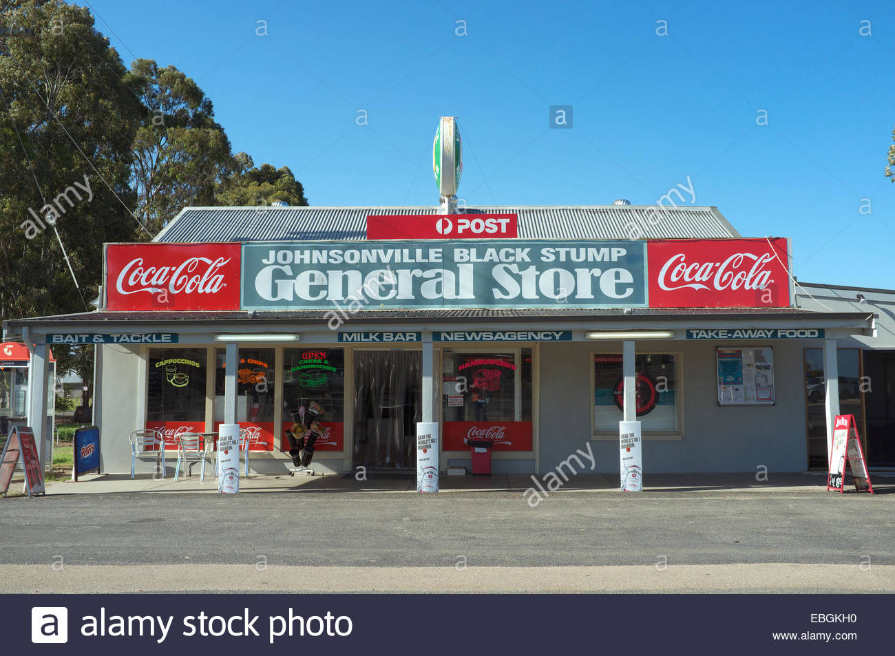 The 'Johnsonville Black Stump' general store, on the Princes Highway