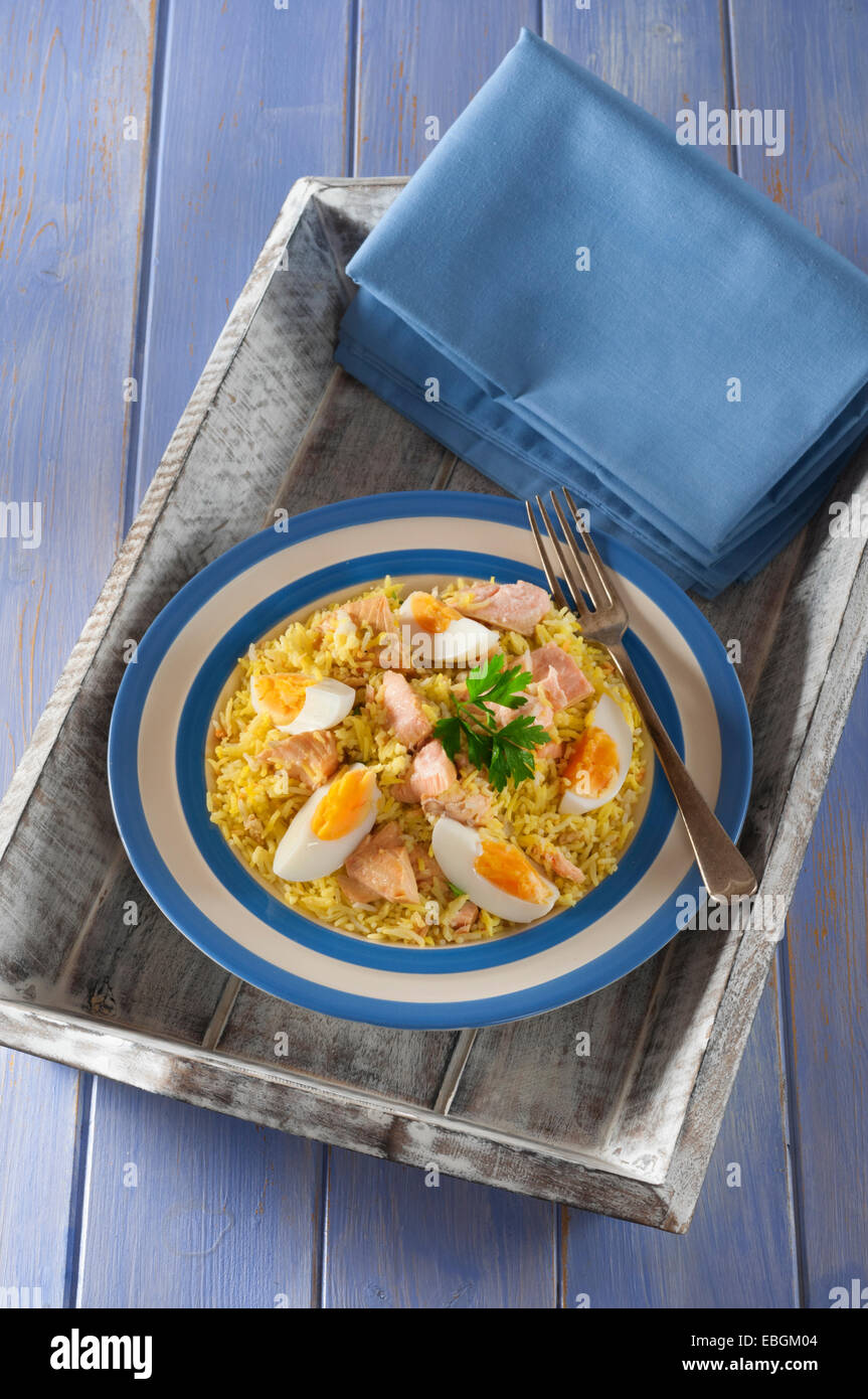 Salmon kedgeree rice and egg hires stock photography and images Alamy