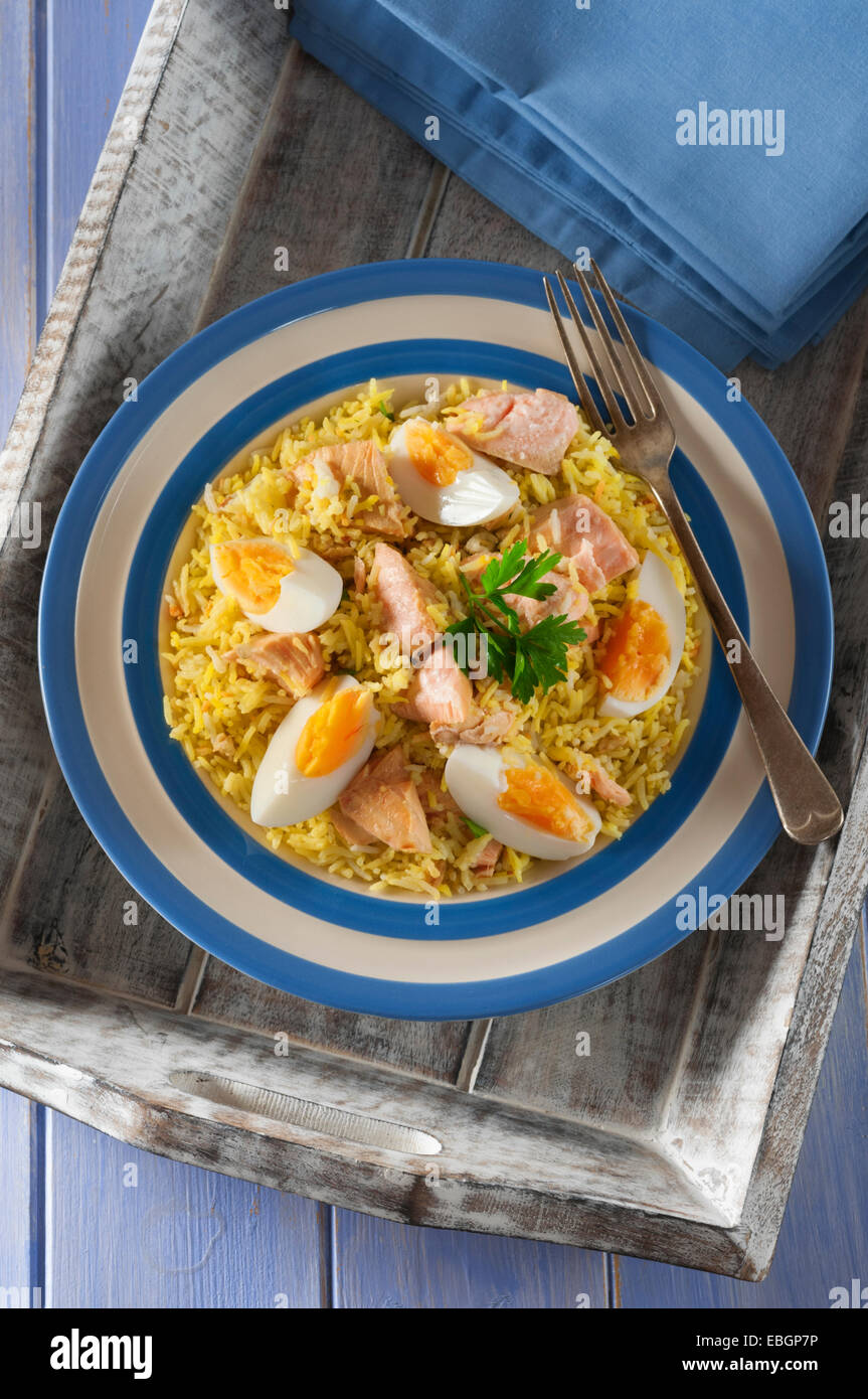 Salmon kedgeree rice and egg hires stock photography and images Alamy
