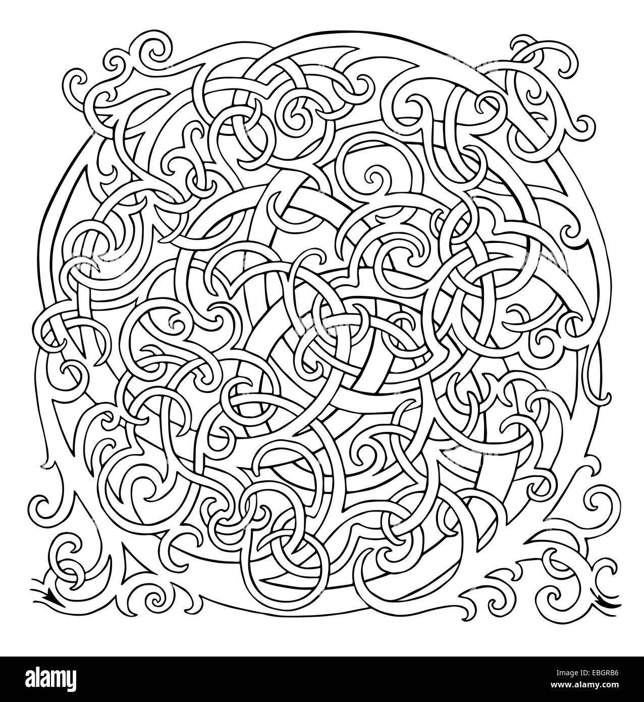 Brainteaser loop vector labyrinth Stock Photo