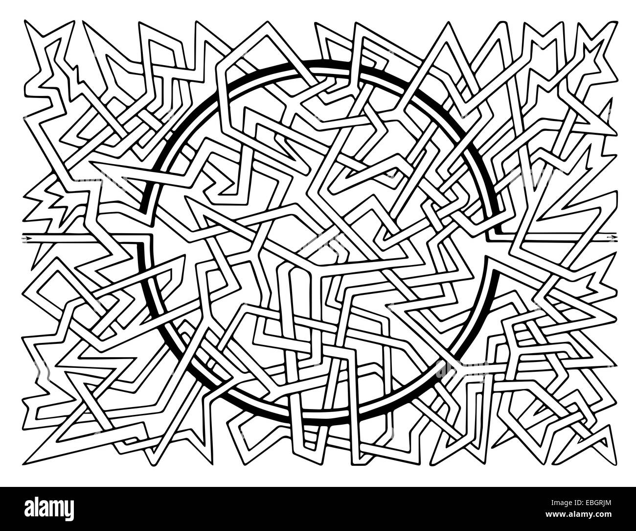 Brain-teaser vector labyrinth Stock Photo