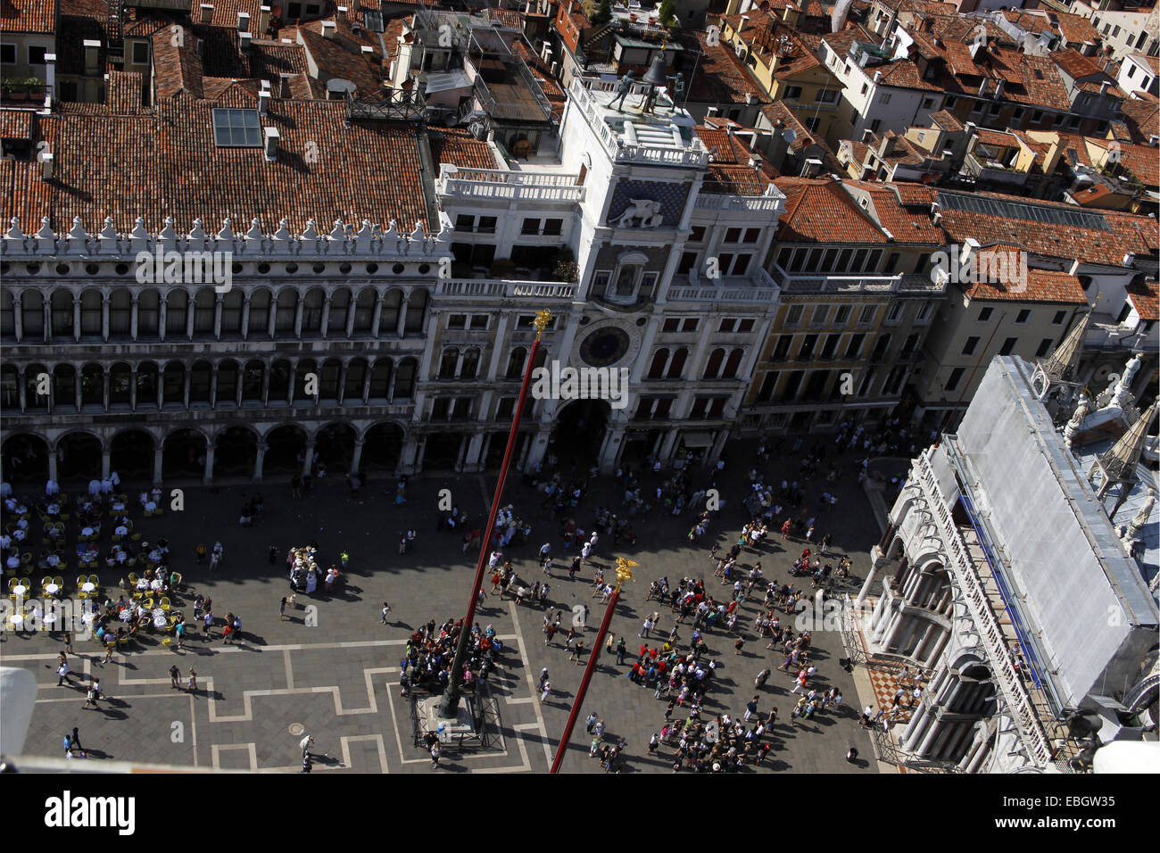 Aerial view of St Mark's square, Venice, Italy Stock Photo