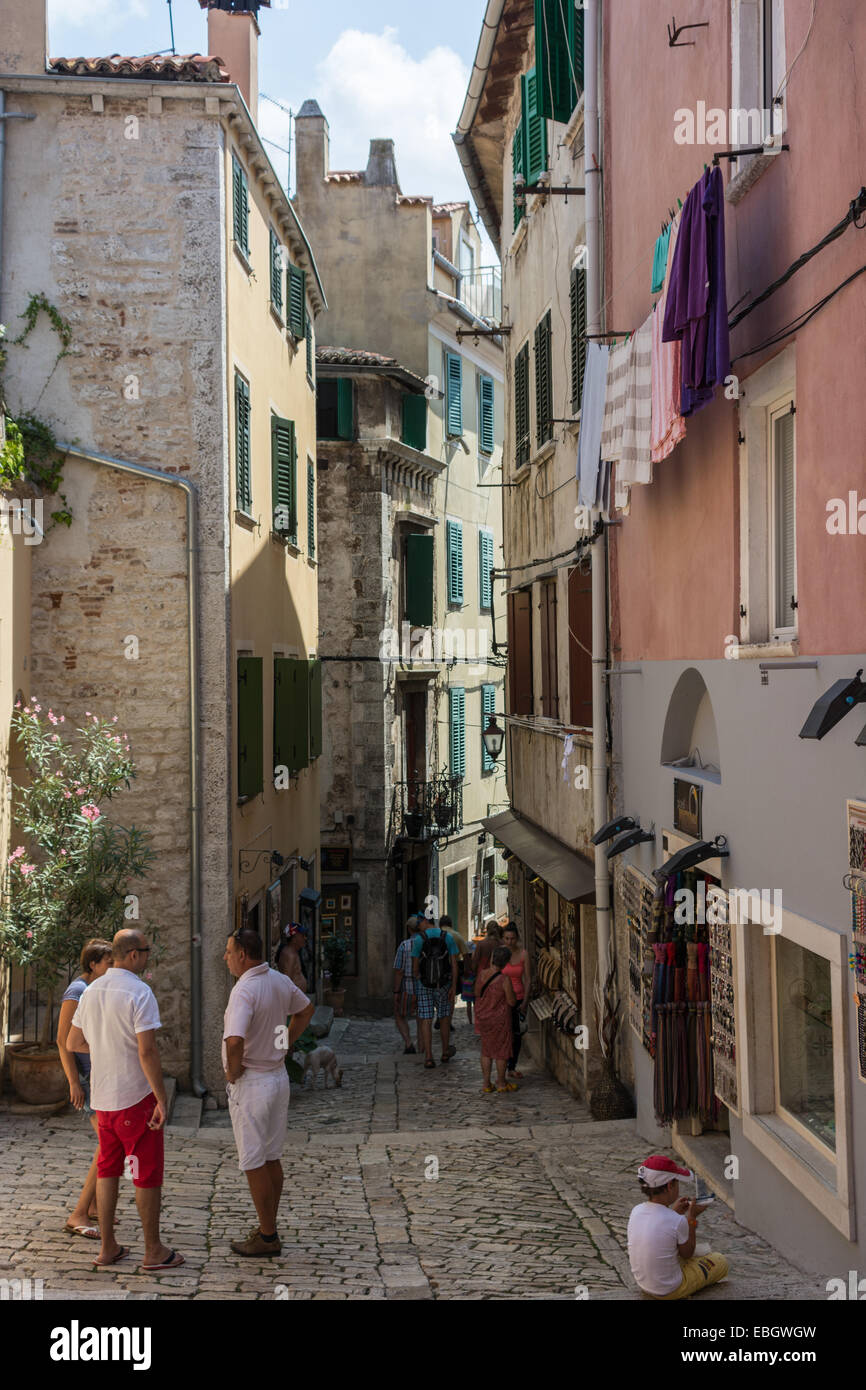 Romantic Rovinj is a town in Croatia situated on the north Adriatic Sea Located on the western coast of the Istrian peninsula, i Stock Photo