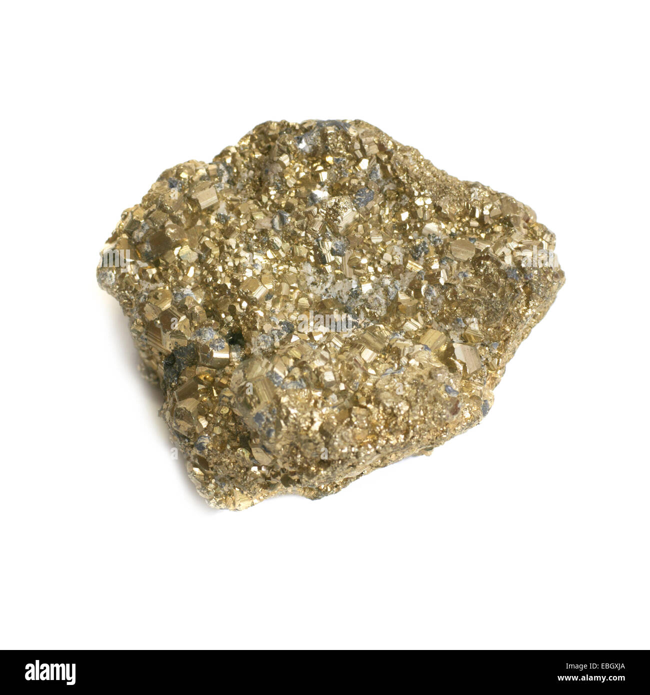 Nugget on fool's gold isolated on white Stock Photo Alamy