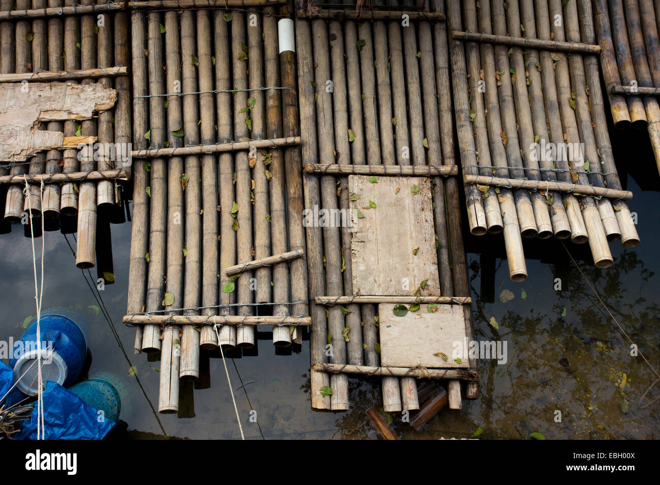 Bamboo Rafts in Yangshuo, Gunagxi Stock Photo