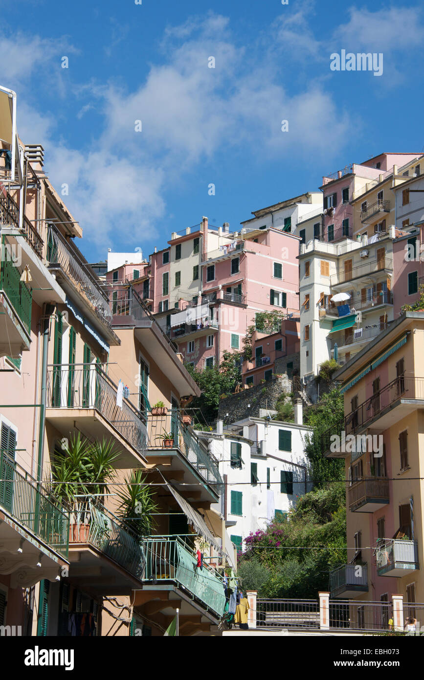 Manarola town Cinque Terre Liguria Italy Stock Photo