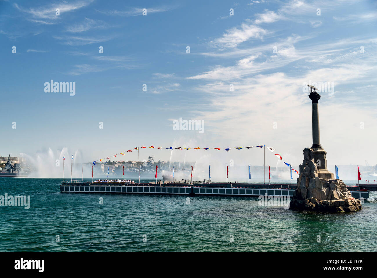 Monument to the Scuttled Ships in the Sevastopol Stock Photo