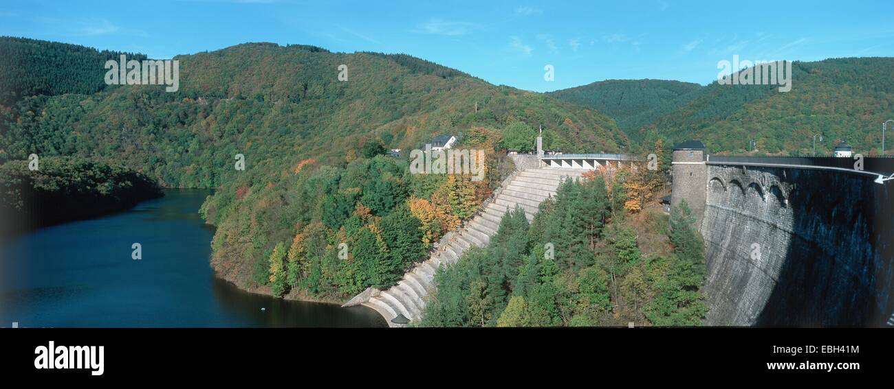 dam of the lake Urft, Germany, North Rhine-Westfalia, Eifel NP, Nov 03. Stock Photo