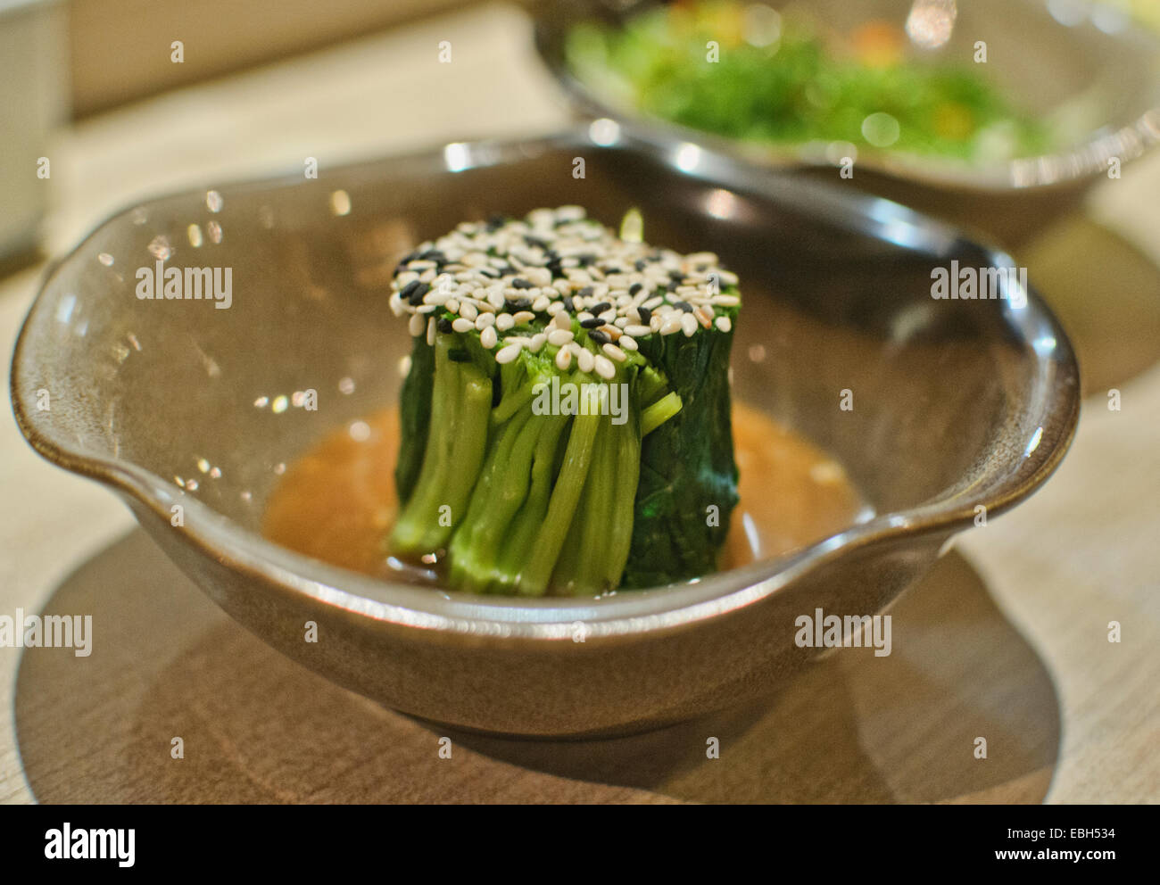 Gomae Spinach at Isao Restaurant, Bangkok, Thailand Stock Photo Alamy