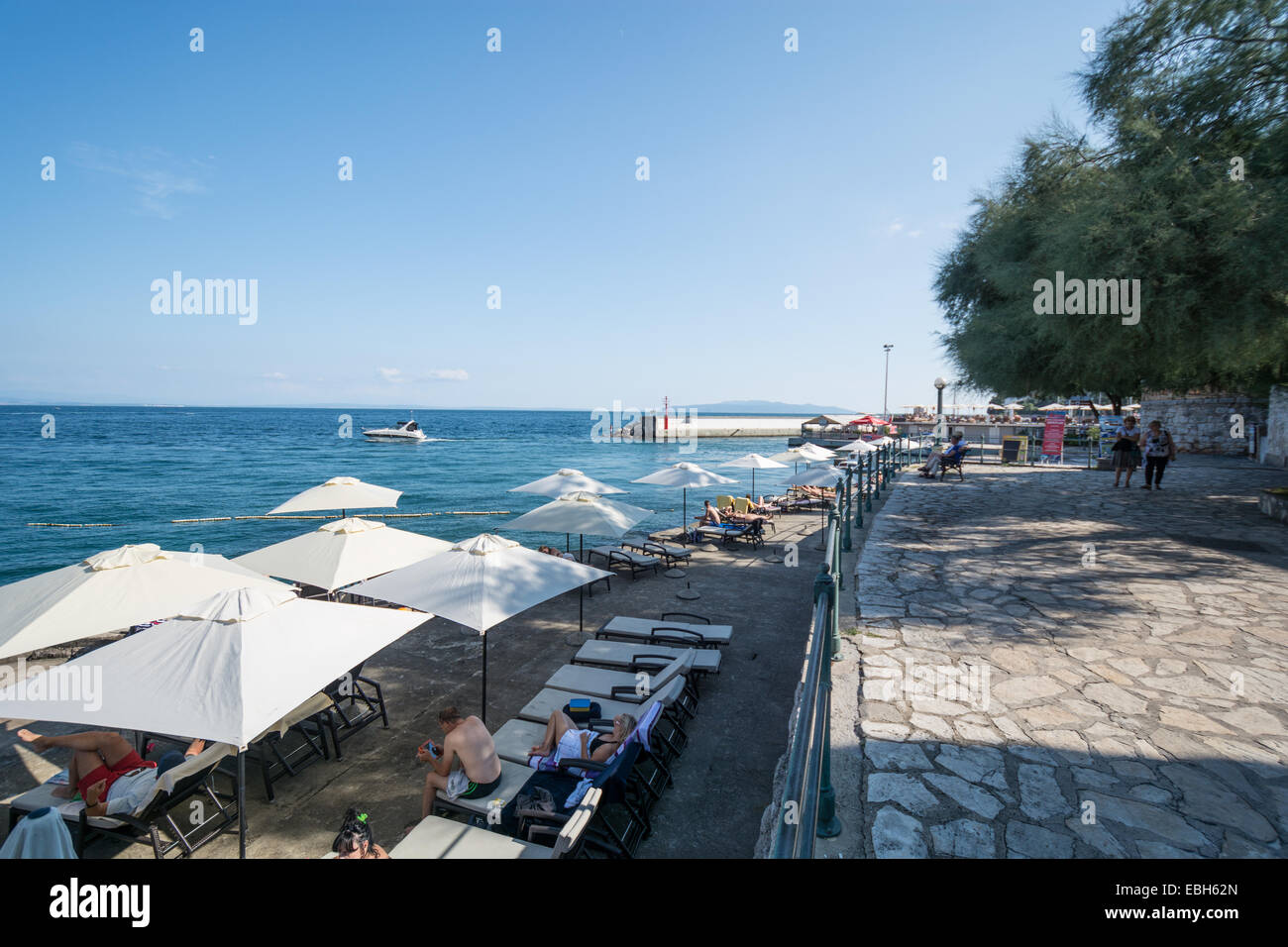 Opatija has been one of the most popular destinations for sightseeing in Croatia since the 19th century when the Habsburgs turne Stock Photo