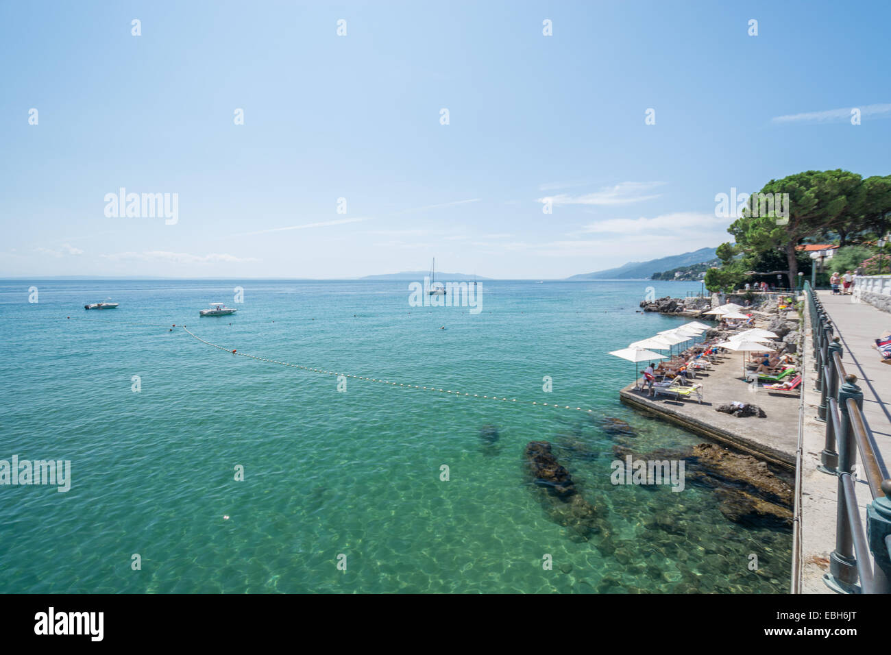 Opatija has been one of the most popular destinations for sightseeing in Croatia since the 19th century when the Habsburgs turne Stock Photo