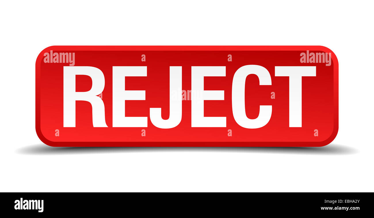 Red Reject Box Reject red square 3d hi-res stock photography and images - Alamy
