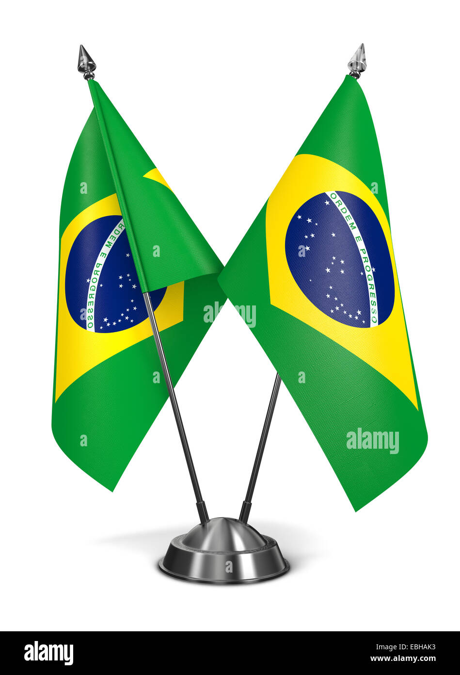 Brazil - Miniature Flags Isolated on White Background Stock Photo - Alamy