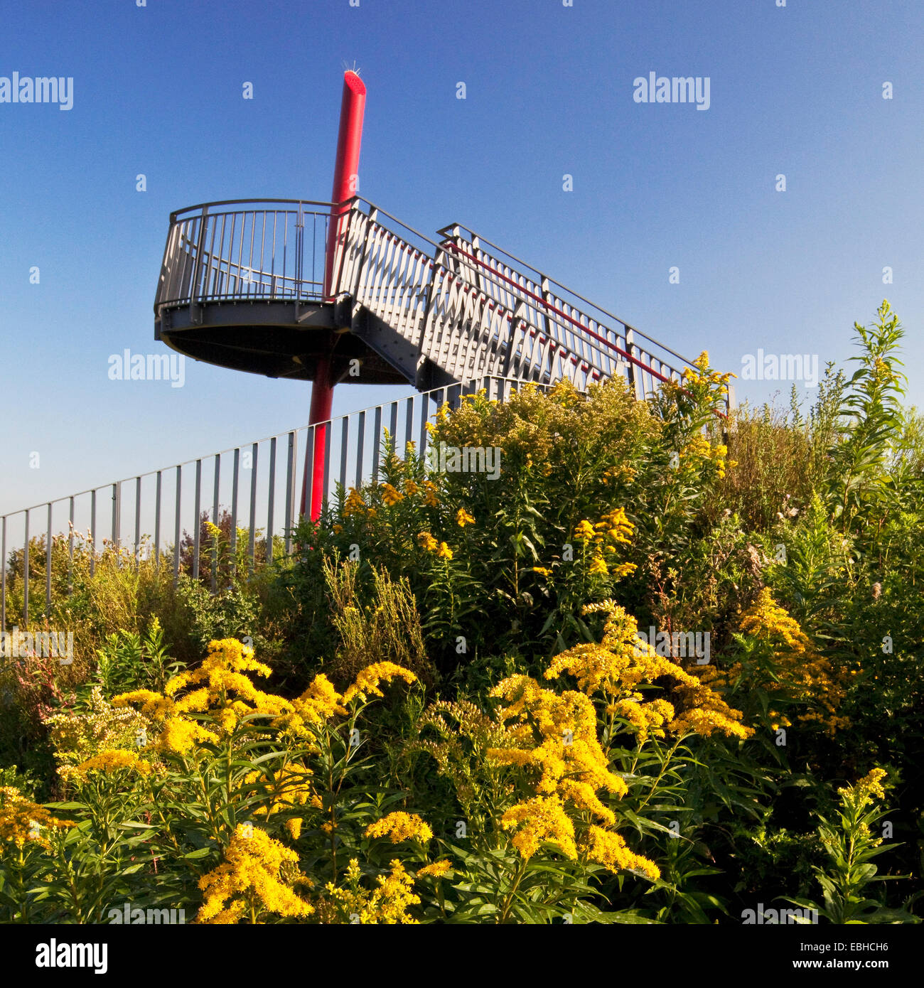 viewing platform at the stuck pile Pluto, Germany, North Rhine-Westphalia, Ruhr Area, Herne Stock Photo