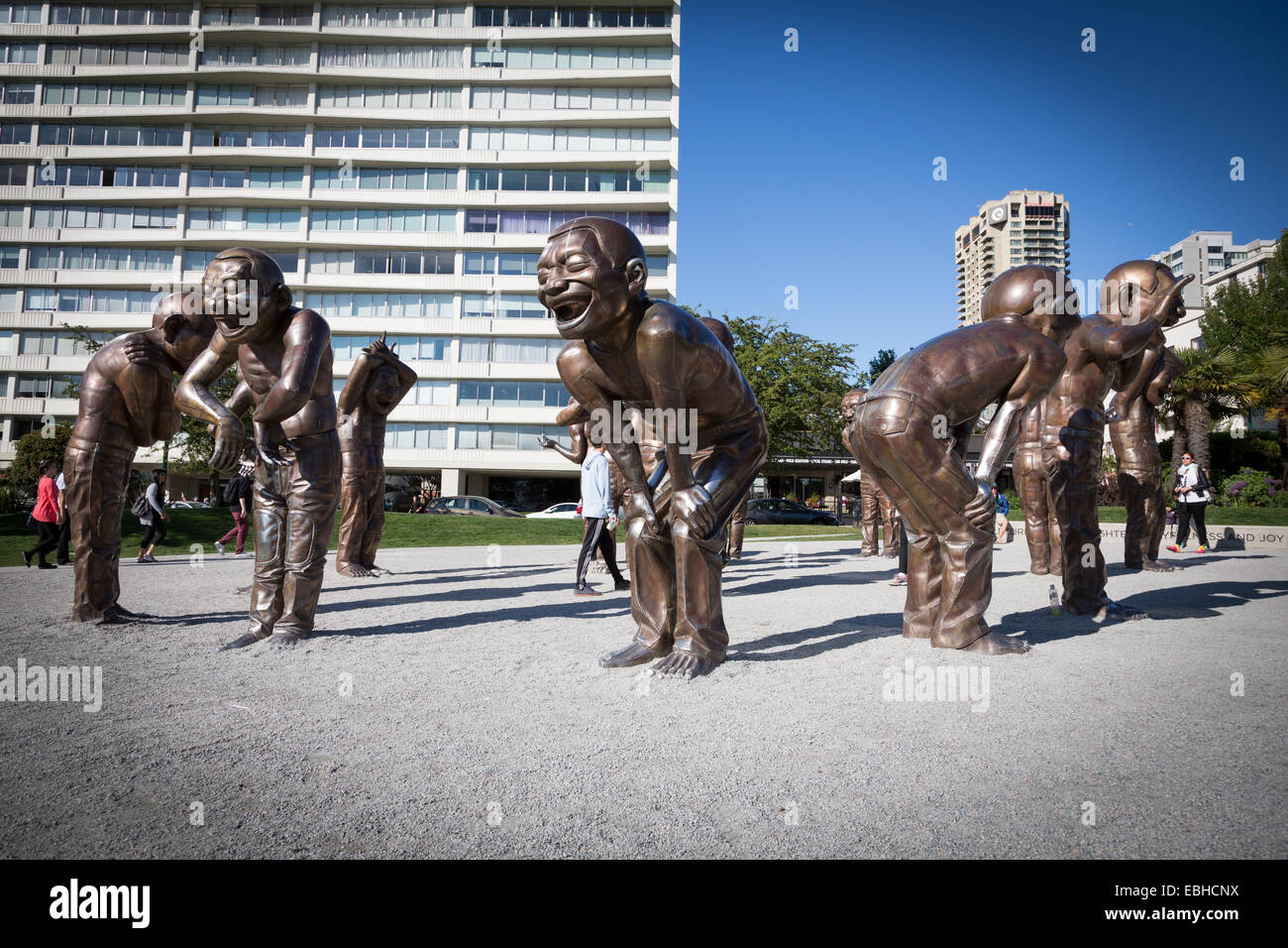 Laughter-Sculpture, English Bay, Vancouver, British Columbia, Canada, North America. Stock Photo