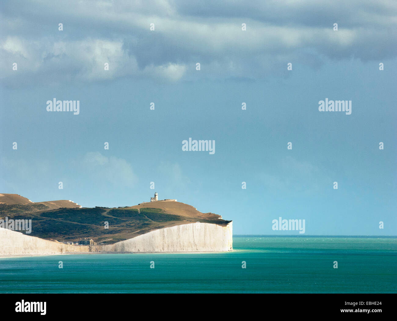 White cliffs, Seven Sisters, Sussex, England Stock Photo