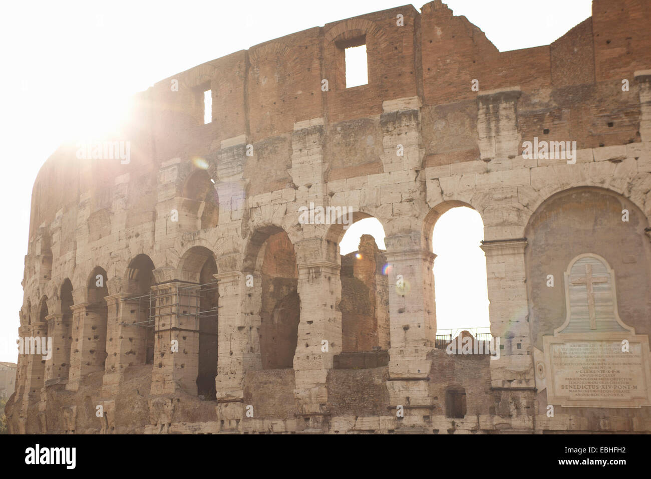 Rome colosseum in sunlight, Italy Stock Photo