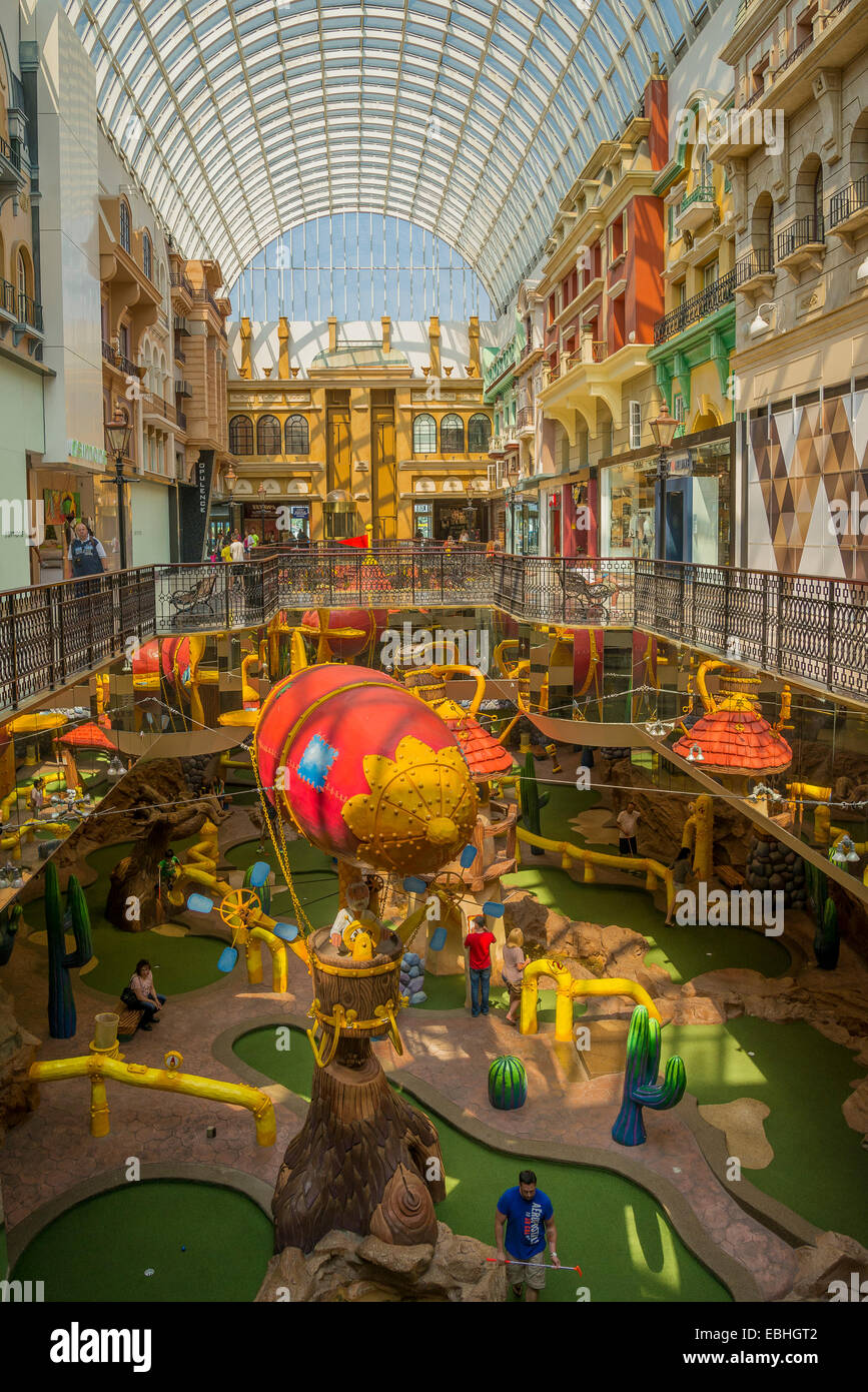 Mini golf, West Edmonton Mall, Edmonton, Alberta, Canada Stock Photo