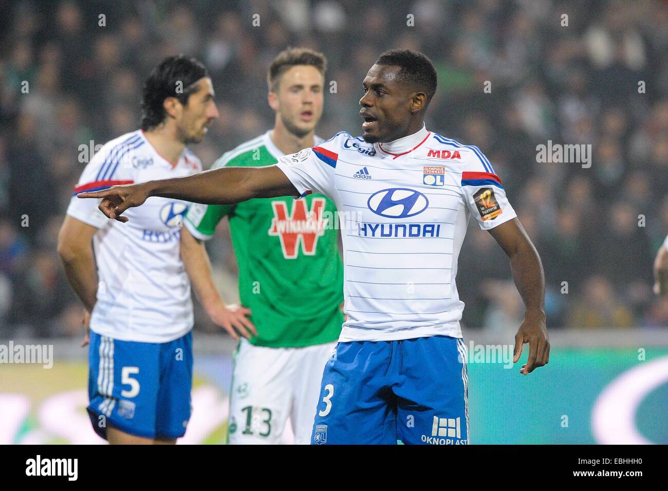 Henri BEDIMO - 30.11.2014 - Saint Etienne/Lyon - 15eme journee de Ligue 1 Photo : Jean Paul Thomas/Icon Sport Stock Photo