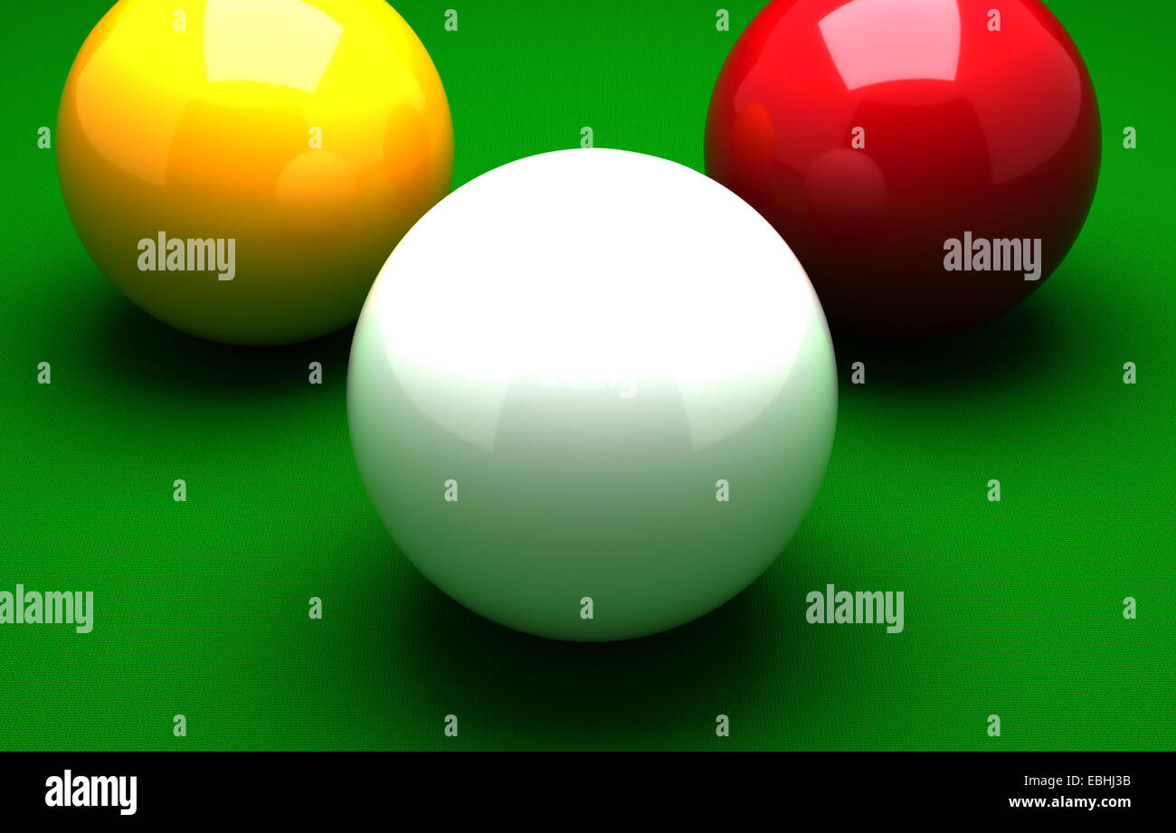 Three Ball Billiard Stock Photo Alamy