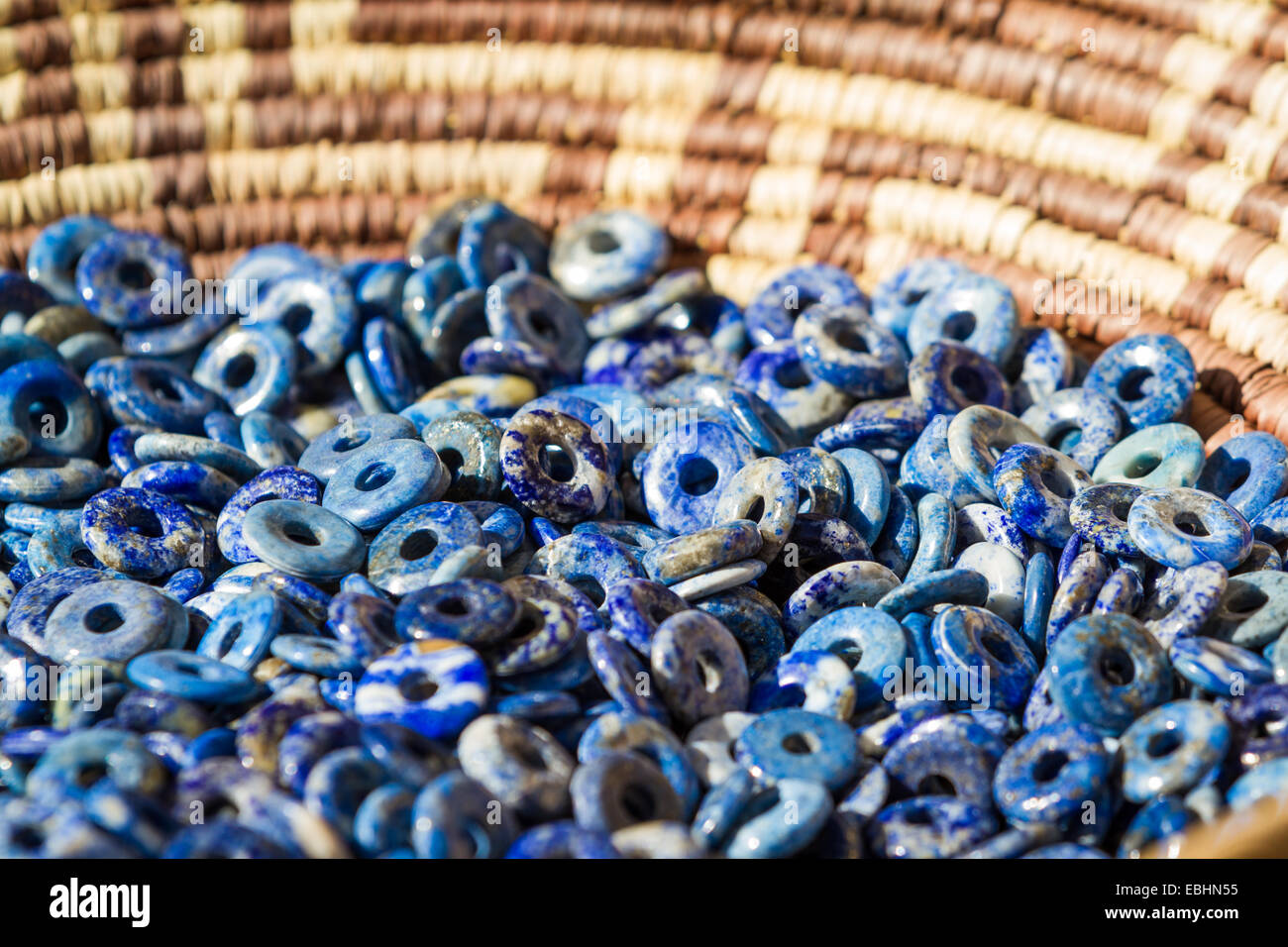 souvenir shop in Santa Fe new mexico with baskets of hand made colorful