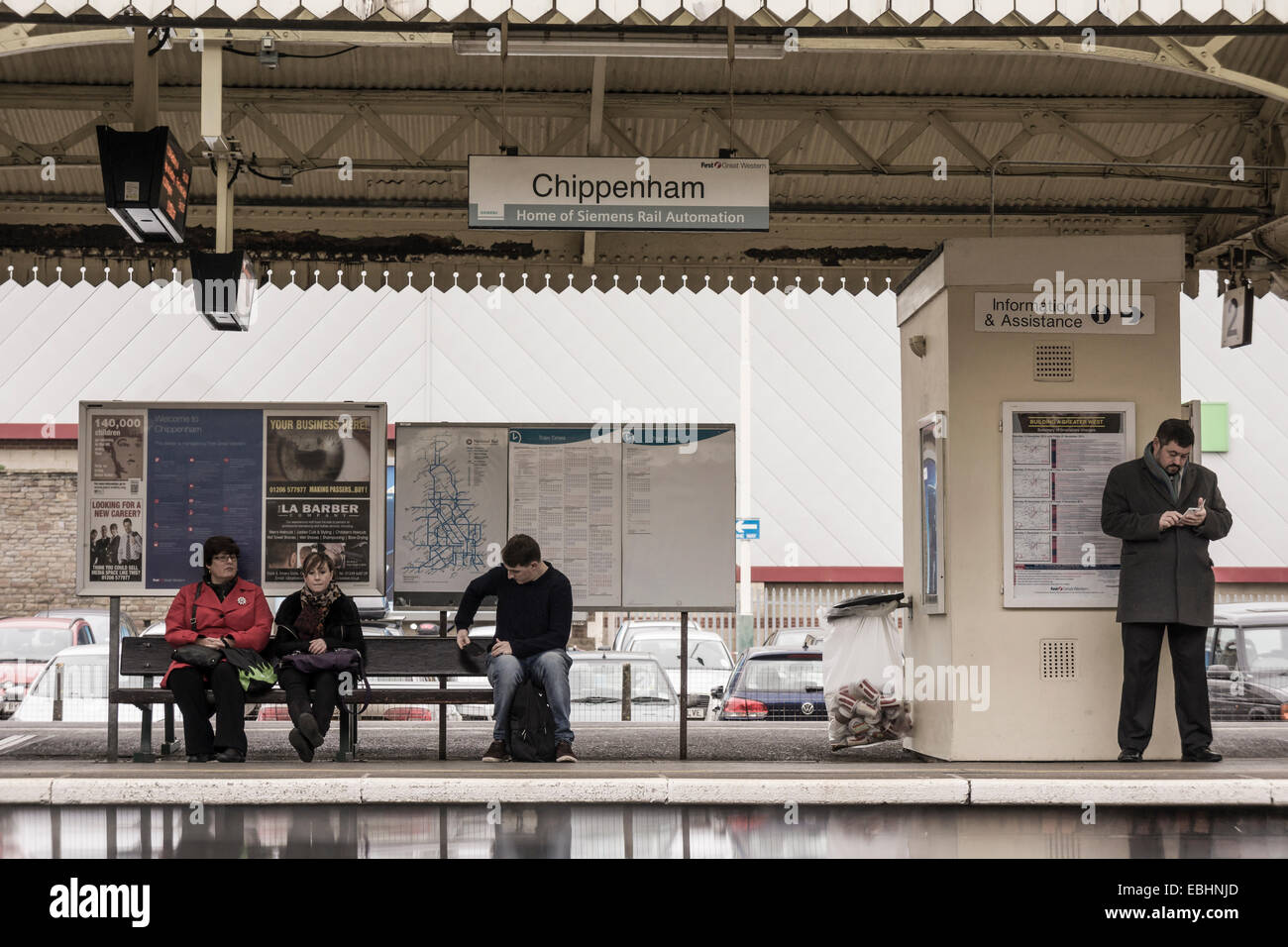 Waiting at the Station Stock Photo