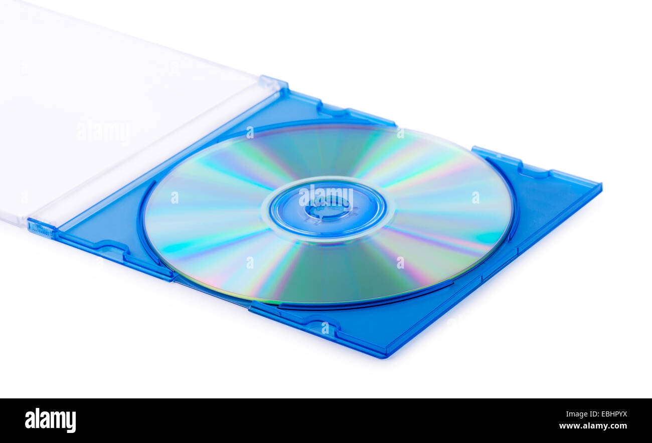 CD in a box on a white background Stock Photo - Alamy