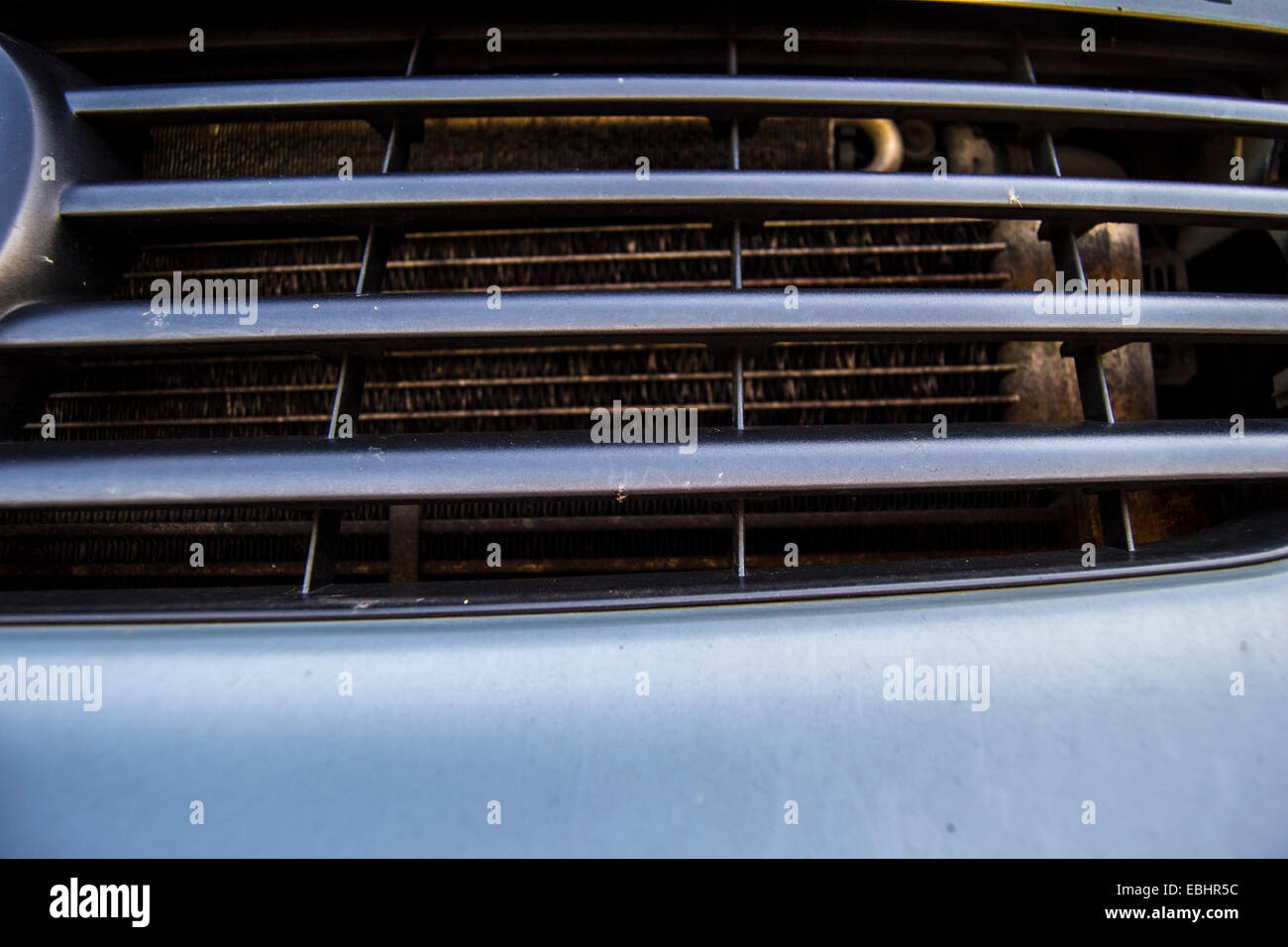 Radiator grille of a van Stock Photo
