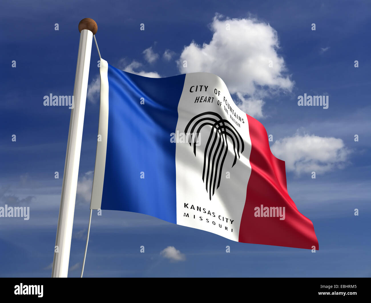 Kansas City flag (isolated with clipping path Stock Photo Alamy