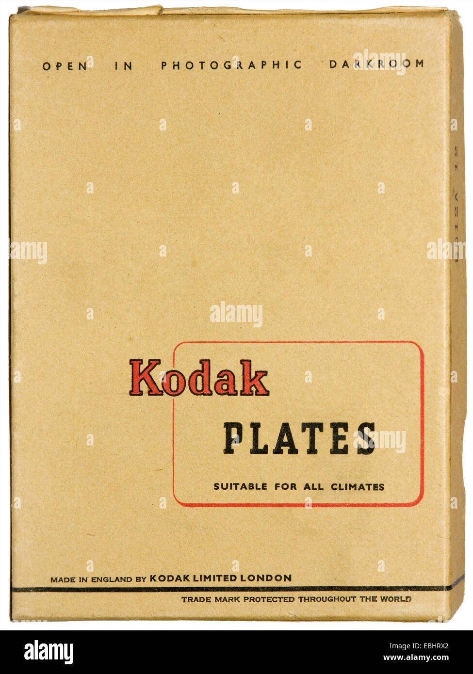 Photographic plates, here in glass, with light-sensitive silver emulsion, preceeded photographic film in cameras. Stock Photo