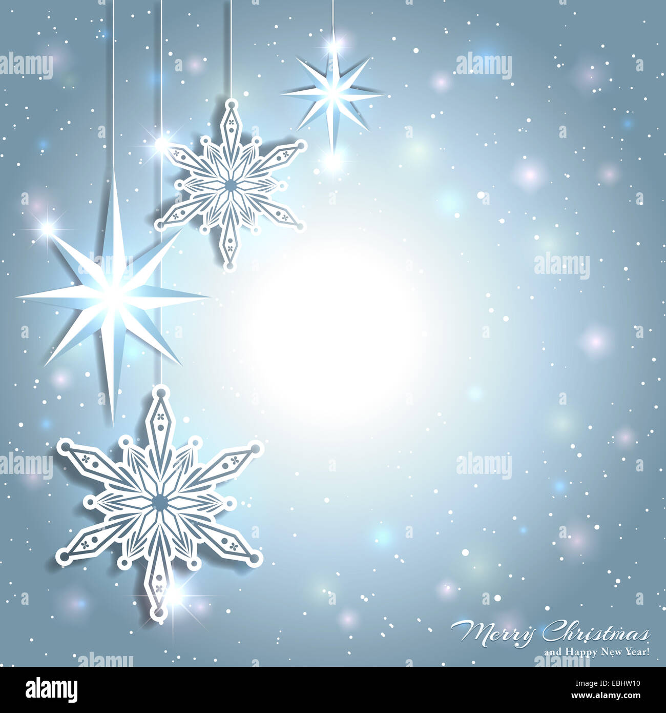 Sparkling Christmas Star Snowflake Background Stock Photo - Alamy