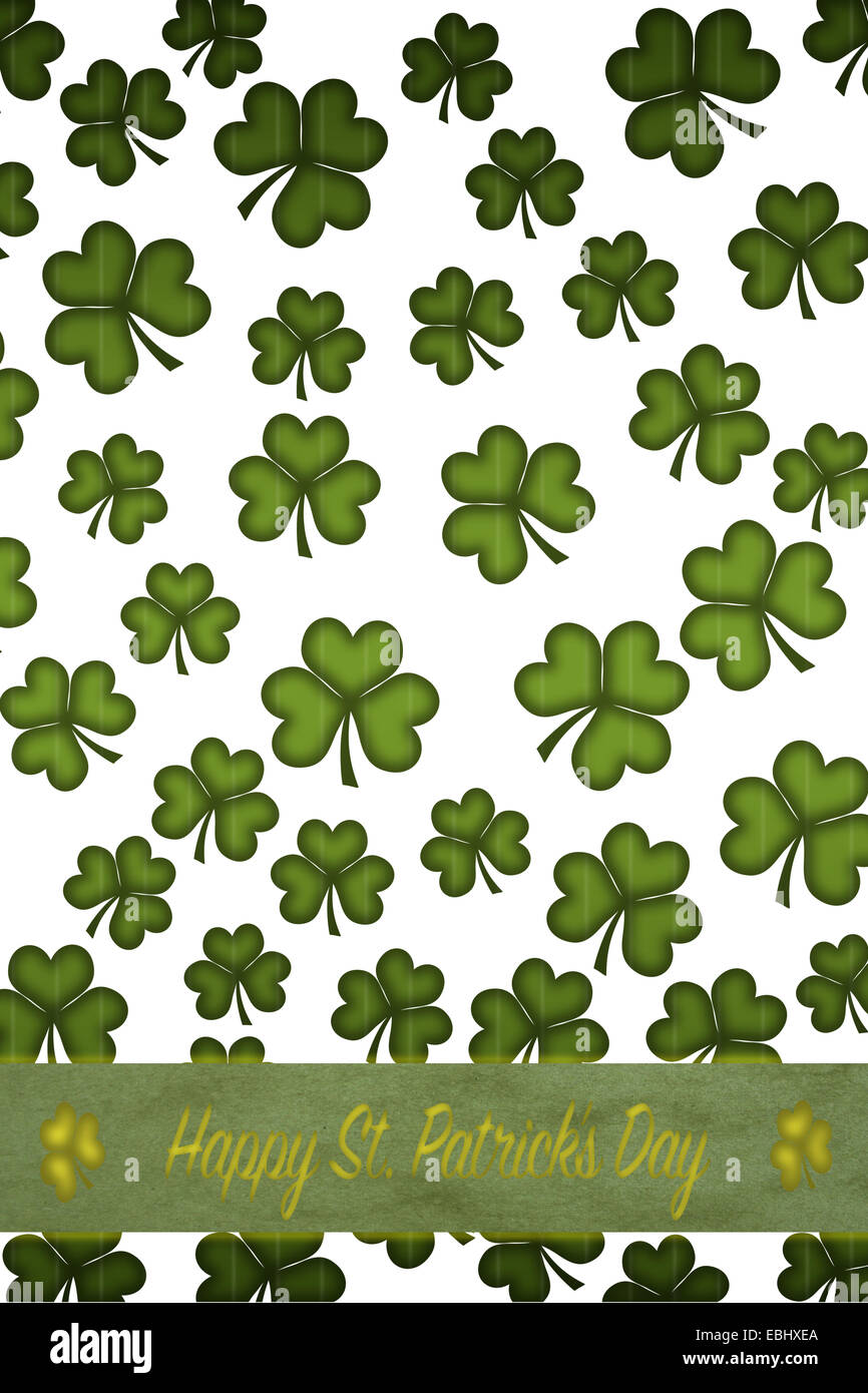 Happy St. Patrick's Day background, banner, greeting card. Wooden background  with clover, symbols of the holiday, with a place for your inscription  Stock Photo - Alamy