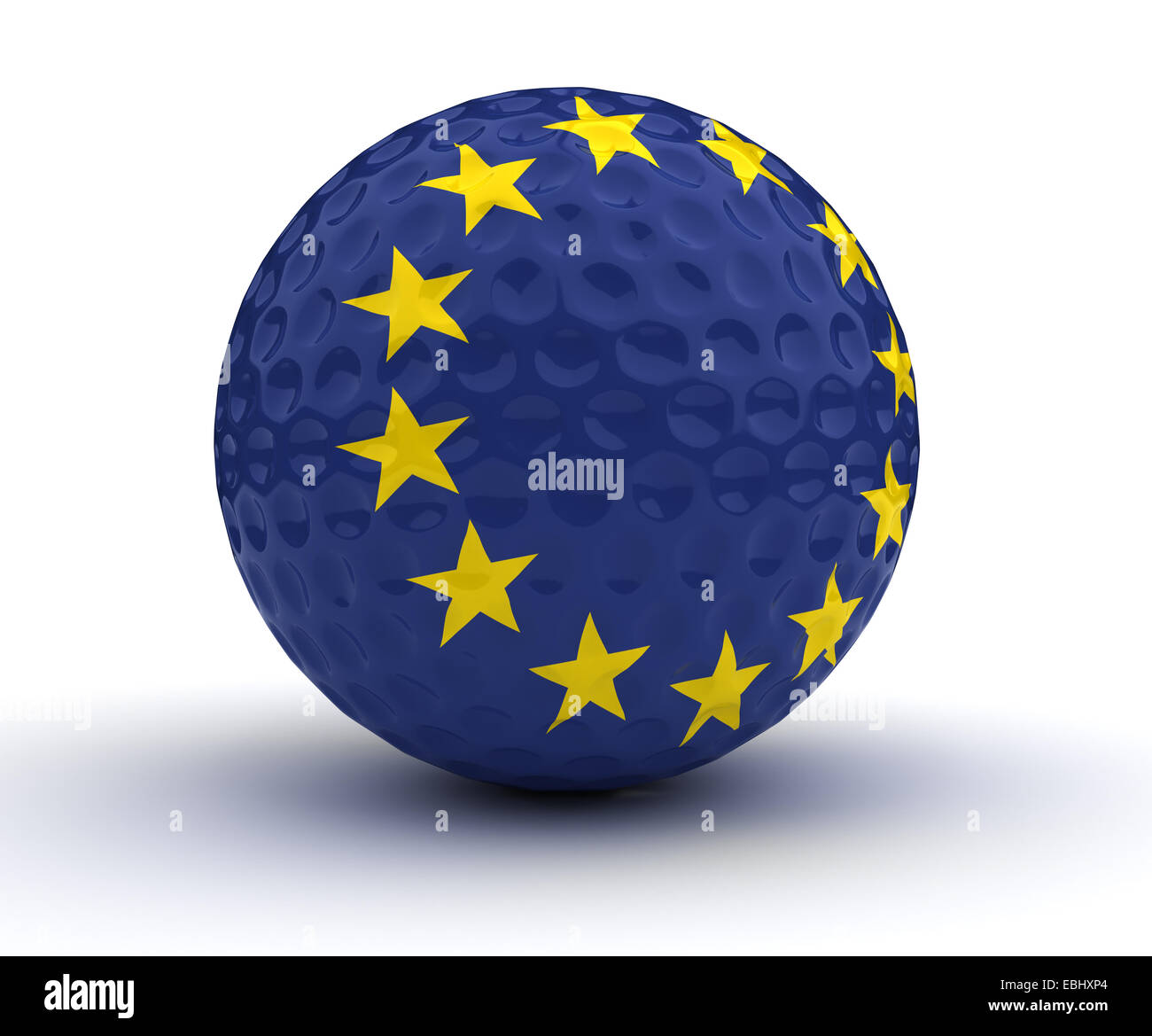 European Golf Ball (Isolated with clipping path Stock Photo Alamy