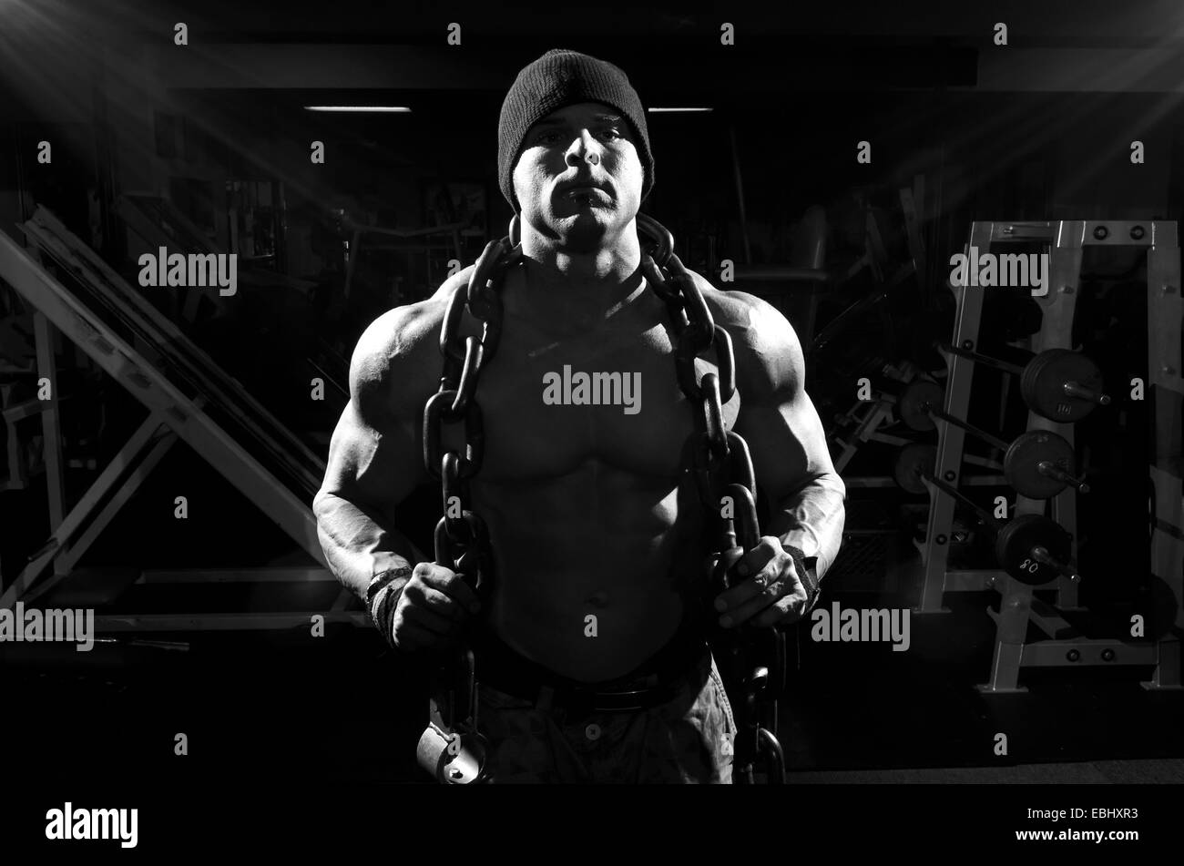 This Is A Strong Athlete Showing Off His Hard Work And Muscles Stock Photo Alamy