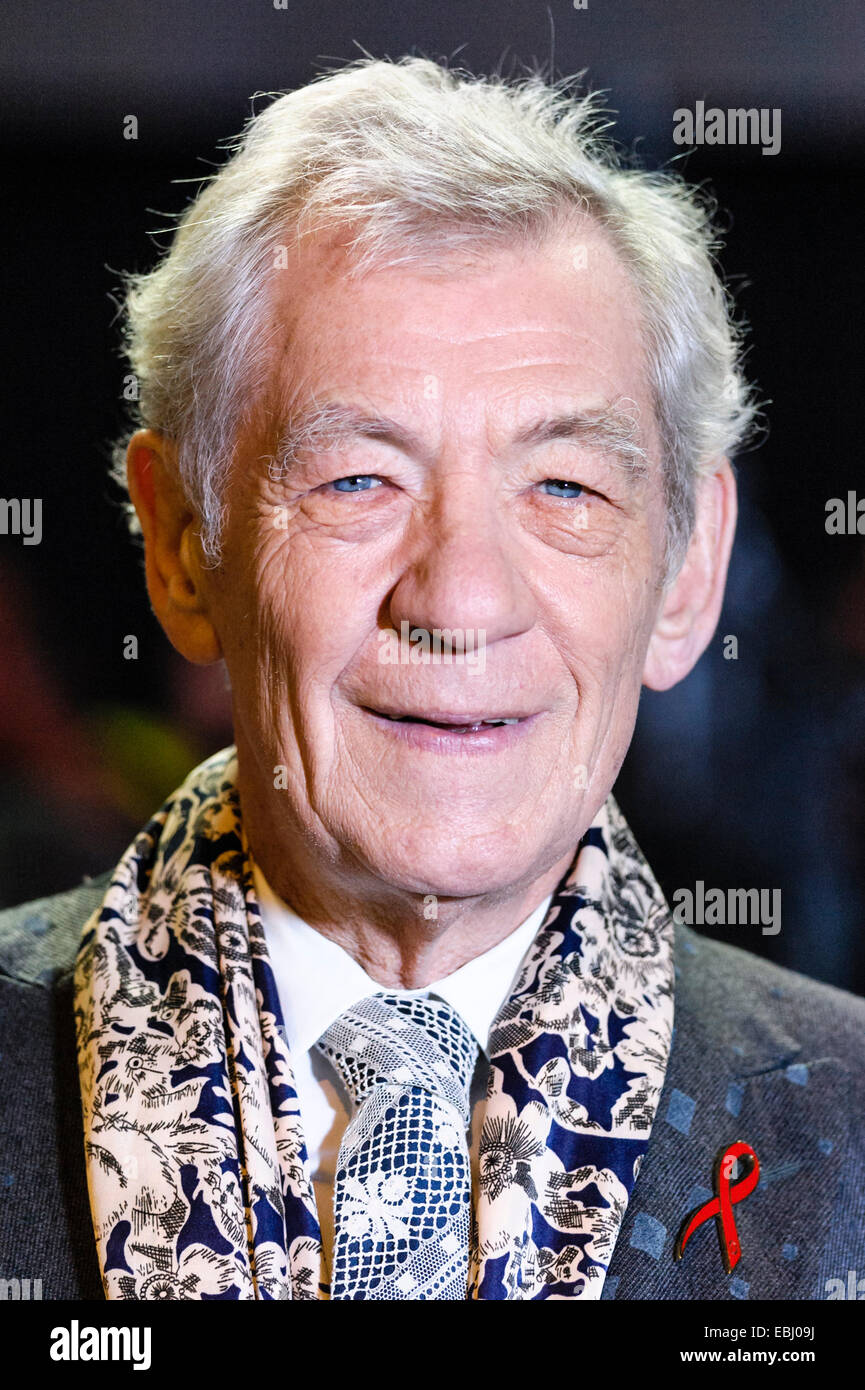 London, UK. 1st December, 2014. Ian McKellen attends the The World Premiere of The Hobbit: The Battle of 5 Armies on 01/12/2014 at The Empire Leicester Square, London. Persons pictured: Ian McKellen. Credit:  Julie Edwards/Alamy Live News Stock Photo