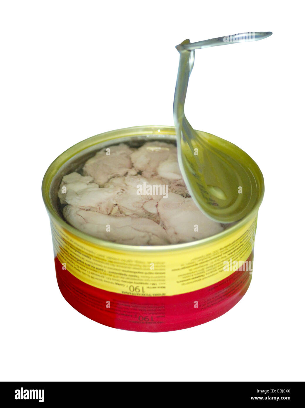 canned fish with cod's liver isolated on the white background Stock Photo